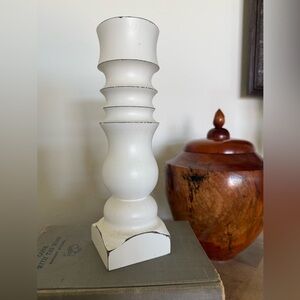 10” Harp Design Co Wooden Candlestick-Signed by Clint Harp